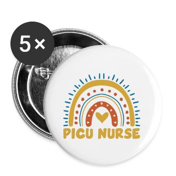 Kinderintensivkrankenschwester - Buttons klein 25 mm (5er Pack) - Weiß - Vorne