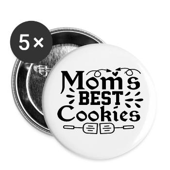 Moms Best Cookies - Buttons klein 25 mm (5er Pack) - Weiß - Vorne
