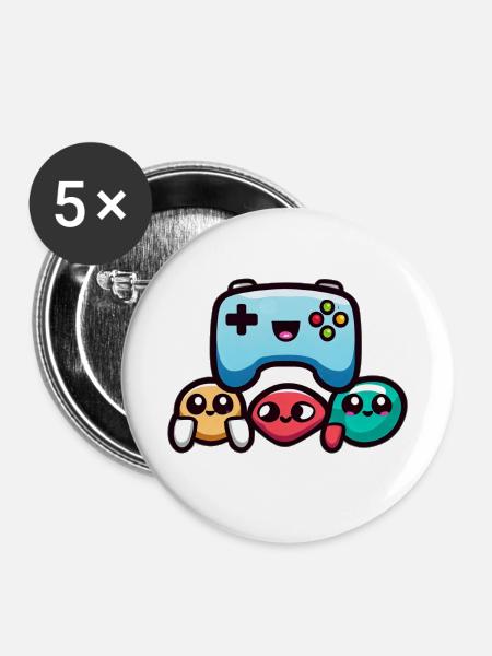 Game Controller - Buttons klein 25 mm (5er Pack) - Weiß