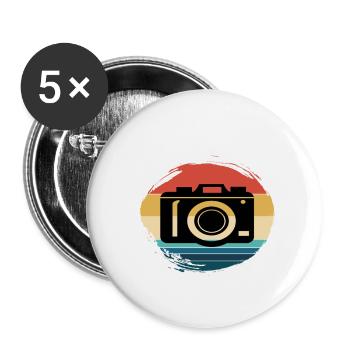 I shoot People - Buttons klein 25 mm (5er Pack) - Weiß - Vorne
