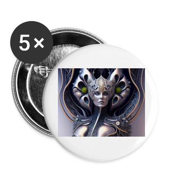 Mystic Witch - Buttons small 1''/25 mm (5-pack) - white - Front