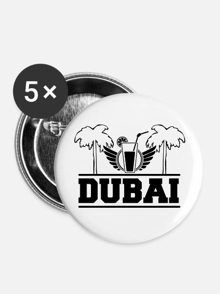 dubai - Buttons klein 25 mm (5er Pack) - Weiß