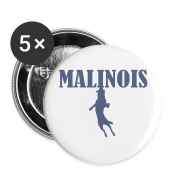 Belgischer Schäferhund marineblau - Buttons klein 25 mm (5er Pack) - Weiß - Vorne