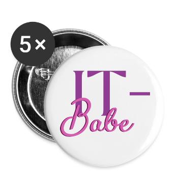 IT-Babe - Buttons small 1''/25 mm (5-pack) - white - Front