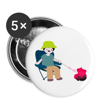 Camping5 - Buttons klein 25 mm (5er Pack) - Weiß - Vorne