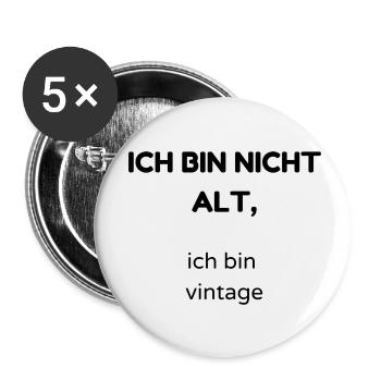 alt - Buttons klein 25 mm (5er Pack) - Weiß - Vorne