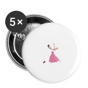 Dancing Dance Music - Buttons small 1''/25 mm (5-pack) - white - Front