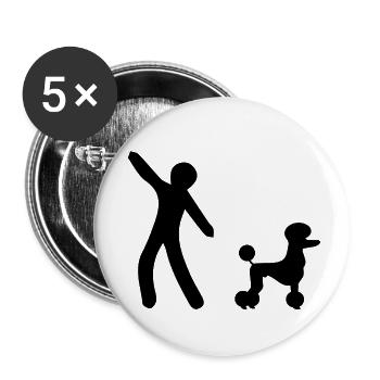 Dancing Dance Music - Buttons small 1''/25 mm (5-pack) - white - Front