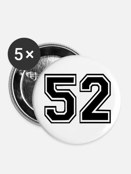 52 - Buttons klein 25 mm (5er Pack) - Weiß