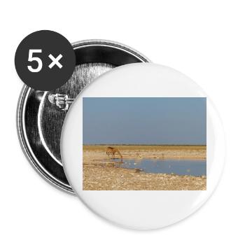 giraffe and Landscape in a Etosha National Park - Buttons small 1''/25 mm (5-pack) - white - Front