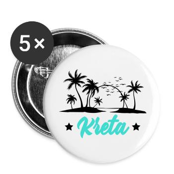 kreta - Buttons klein 25 mm (5er Pack) - Weiß - Vorne