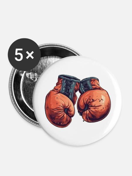 Die Contender-Handschuhe für Champions - Buttons klein 25 mm (5er Pack) - Weiß