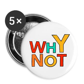 Why not - Buttons klein 25 mm (5er Pack) - Weiß - Vorne