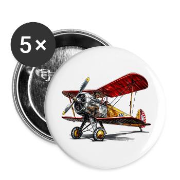 Des voitures anciennes sont également disponibles pour les avions - Lot de 5 petits badges (25 mm) - blanc - Devant