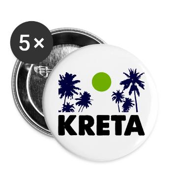kreta - Buttons klein 25 mm (5er Pack) - Weiß - Vorne
