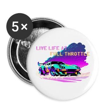 Full throttle - Buttons small 1''/25 mm (5-pack) - white - Front