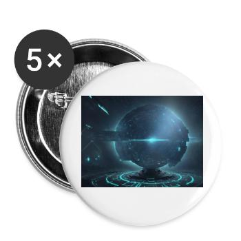 Synthèse de l’avenir de la technologie - Lot de 5 petits badges (25 mm) - blanc - Devant