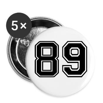 89 - Buttons small 1''/25 mm (5-pack) - white - Front