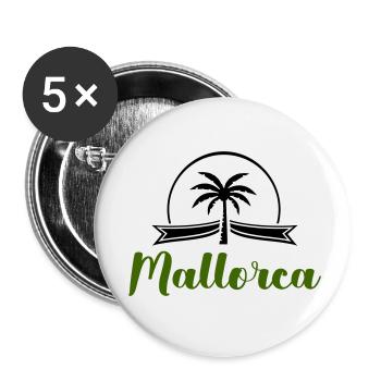 mallorca - Buttons klein 25 mm (5er Pack) - Weiß - Vorne