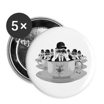 flying saucers - Buttons small 1''/25 mm (5-pack) - white - Front