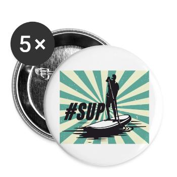 SUP - Buttons klein 25 mm (5er Pack) - Weiß - Vorne