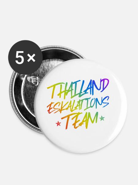 Thailand Eskalation - Buttons klein 25 mm (5er Pack) - Weiß
