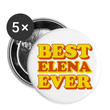 Elena First Name Funny Gift - Buttons small 1''/25 mm (5-pack) - white - Front