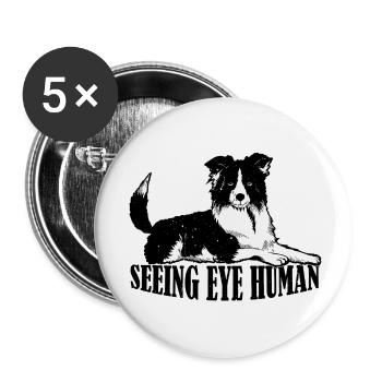 Seeing Eye Human 34 - Buttons small 1''/25 mm (5-pack) - white - Front