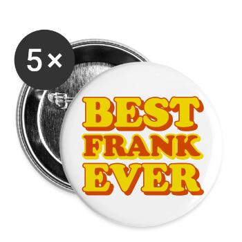 Frank Prénom Drôle Cadeau - Lot de 5 petits badges (25 mm) - blanc - Devant