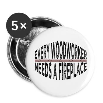 Union Carpenter Arboriculteur Charpentier - Lot de 5 petits badges (25 mm) - blanc - Devant