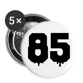 85 - Buttons klein 25 mm (5er Pack) - Weiß - Vorne
