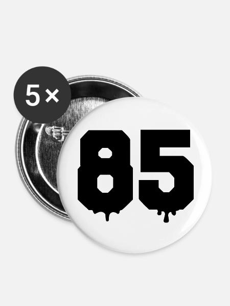 85 - Buttons klein 25 mm (5er Pack) - Weiß