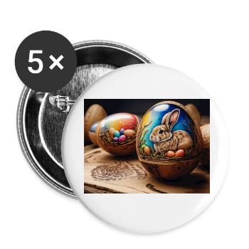 rabbit - Buttons small 1''/25 mm (5-pack) - white - Front