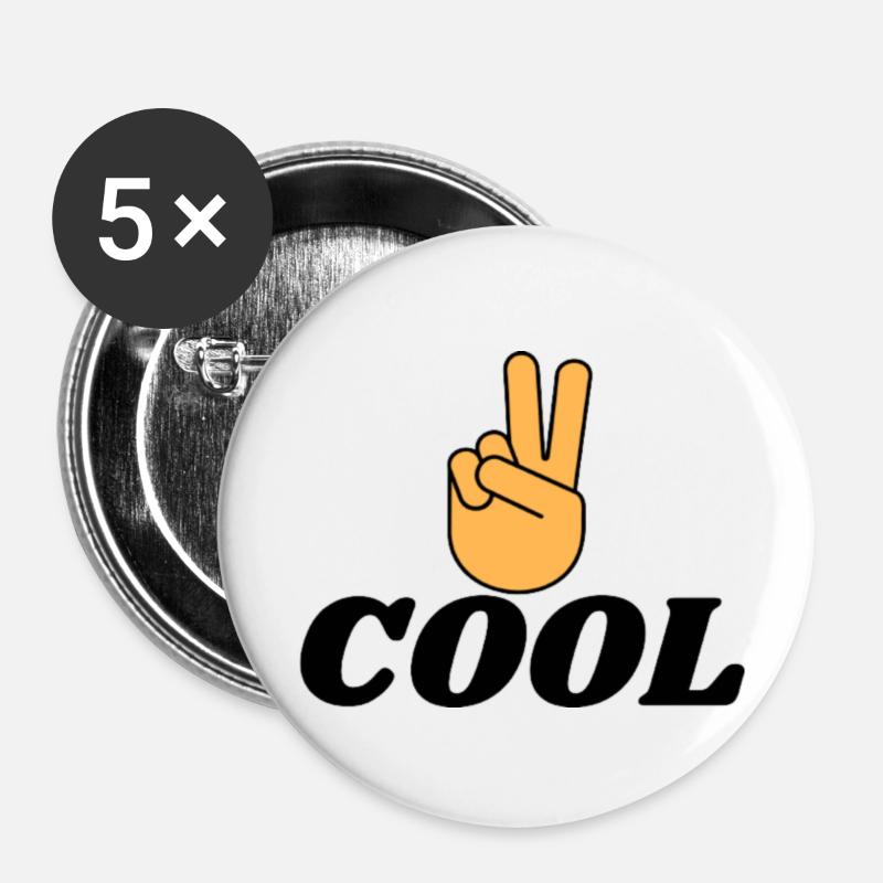 COOL - Buttons small 1''/25 mm (5-pack) - white