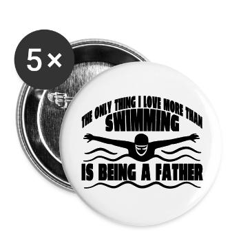 Schwimmverein Schwimmer Frau Schwimmen Schwimmerin - Buttons klein 25 mm (5er Pack) - Weiß - Vorne