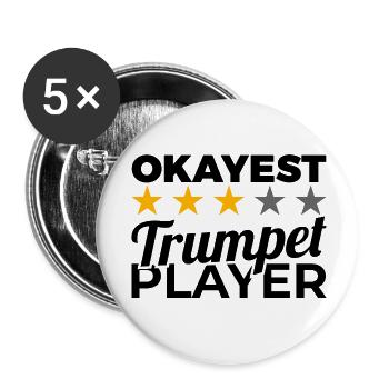 Durchschnittlicher Trompetenspieler - Buttons klein 25 mm (5er Pack) - Weiß - Vorne