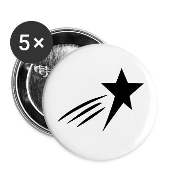 Coole Sternschnuppe - Buttons klein 25 mm (5er Pack) - Weiß - Vorne