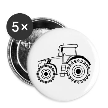 Traktor Symbol Umriss Landwirtschaft - Buttons klein 25 mm (5er Pack) - Weiß - Vorne