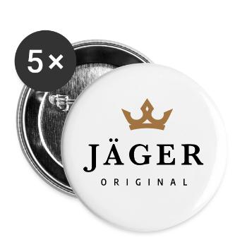 Chasseur - Lot de 5 petits badges (25 mm) - blanc - Devant