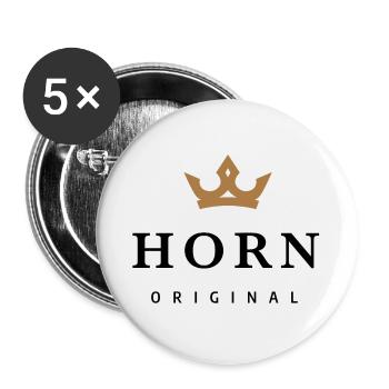 Horn - Buttons klein 25 mm (5er Pack) - Weiß - Vorne