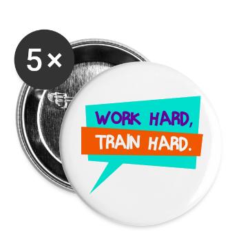 Best gift for gym lover - Buttons klein 25 mm (5er Pack) - Weiß - Vorne