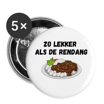 As tasty as the rendang - Buttons small 1''/25 mm (5-pack) - white - Front