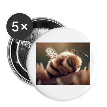 Cute animals doing hibernation – turtle - Buttons small 1''/25 mm (5-pack) - white - Front