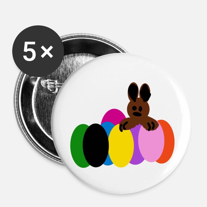 easter hareimage22 - Buttons small 1''/25 mm (5-pack) - white