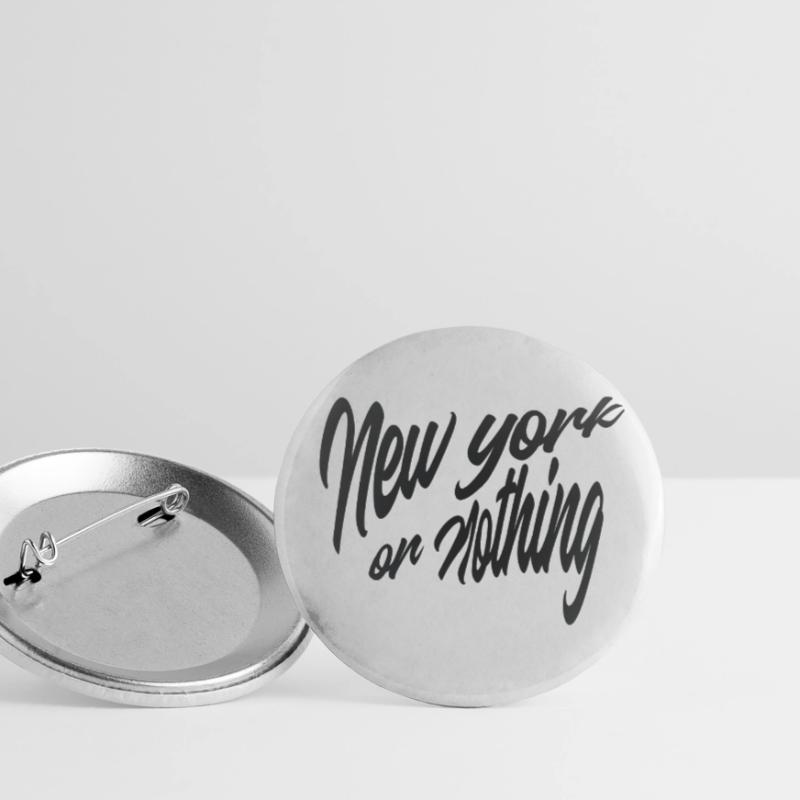 New York oder nichts Buttons klein 25 mm (5er Pack)