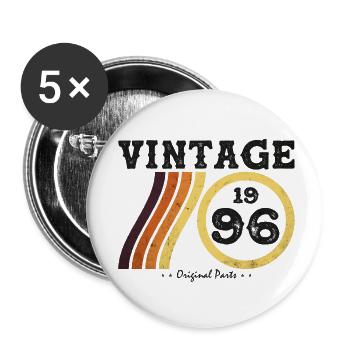 Classique Édition Limitée Vintage 1996 Rétro 28 - Lot de 5 petits badges (25 mm) - blanc - Devant