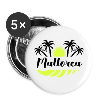 mallorca - Buttons klein 25 mm (5er Pack) - Weiß - Vorne
