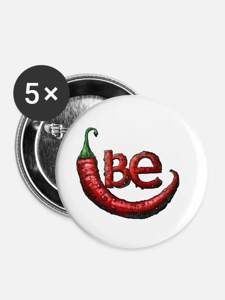 be Chilli - Buttons klein 25 mm (5er Pack) - Weiß