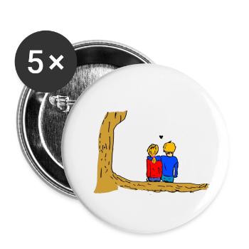 Keine Ahnung diese - Buttons klein 25 mm (5er Pack) - Weiß - Vorne