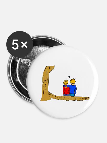 Keine Ahnung diese - Buttons klein 25 mm (5er Pack) - Weiß